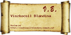 Viszkocsil Blandina névjegykártya
